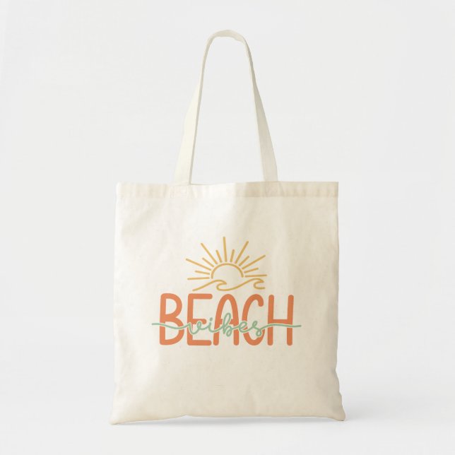 Tote Bag Plage Sunset Cute Girly (Devant)