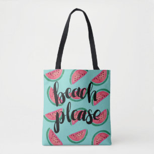 Tote Bag Plage svp Fourre-tout de pastèque