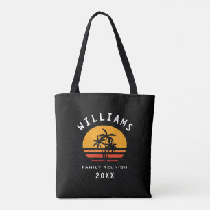 Tote Bag Plage tropicale amusante Famille Réunion Vacances 