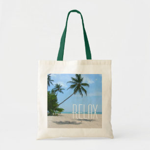 Tote Bag Plage tropicale Fourre-tout