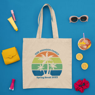 Tote Bag Plage tropicale personnalisable Palm Trees Voyage 