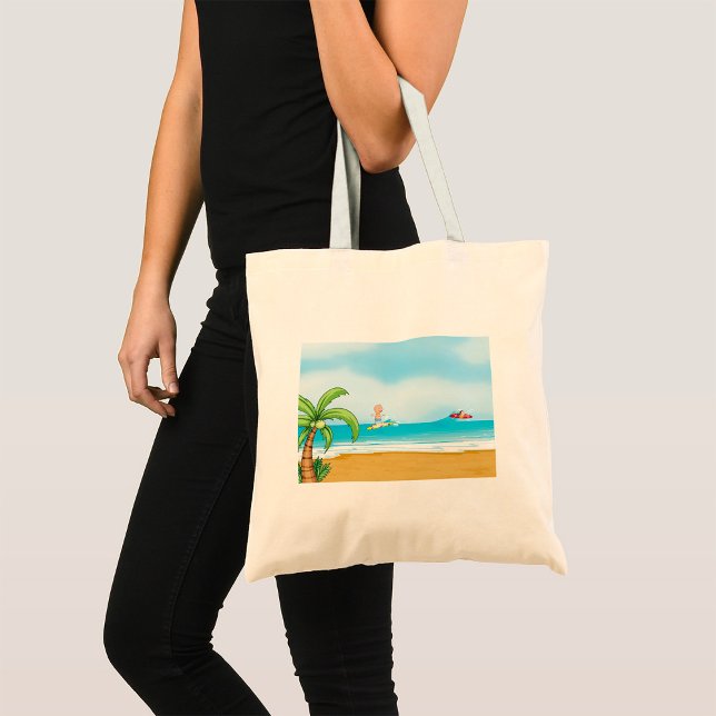 Tote Bag Plage tropicale Plage amusante Été Océan (Créateur téléchargé)