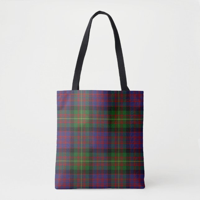 Tote Bag Plaid de tartan écossais de Carnegie de clan (Devant)
