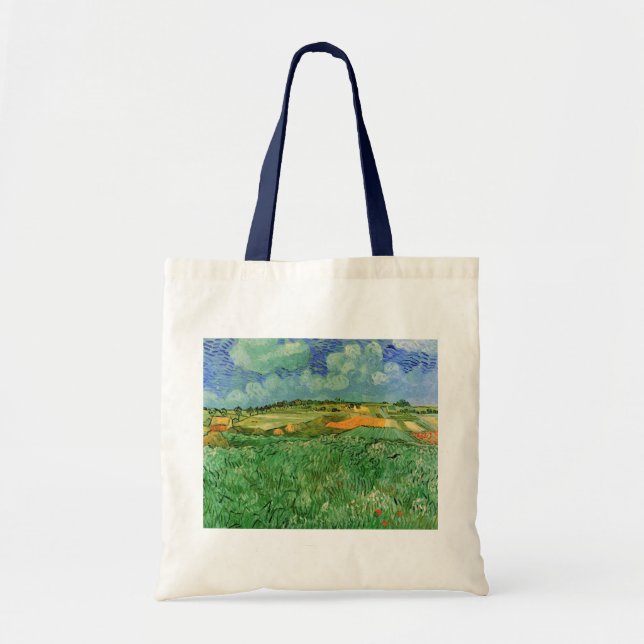 Tote Bag Plaine près d'Auvers par Vincent van Gogh (Devant)