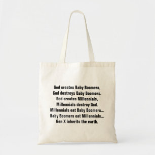 Tote Bag Plaisanterie millénaire drôle de baby boomer de