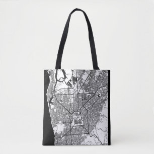 Tote Bag Plan de la ville d'Adélaïde Australie