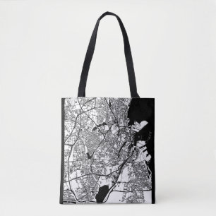 Tote Bag Plan de ville de Copenhague Danemark