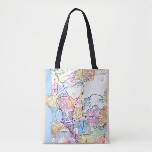 Tote Bag Plan de ville de San Diego États-Unis