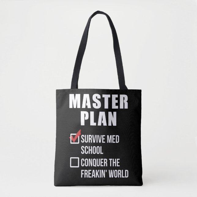 Tote Bag Plan directeur de l'étudiant de l'école de médecin (Devant)