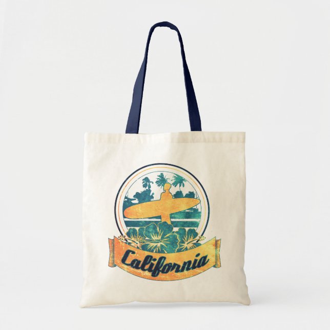 Tote Bag Planche de surf de la Californie (Devant)