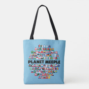 Tote Bag Planet Meeple, Black Text Fourre-tout