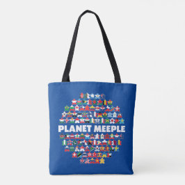 Tote Bag Planet Meeple, White Text Fourre-tout