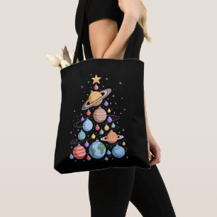 Tote Bag Planètes du système solaire arbre de Noël espace f