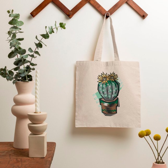 Tote Bag Plante Cactus Dans Un Pot (Créateur téléchargé)