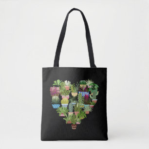 Tote Bag Plante Jardin Plante Coeur Coeur Plante pointé