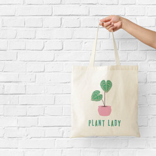 Tote Bag Plante Lady Leafy Houseplant Illustré