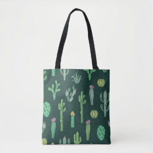 Tote Bag Plantes de Cactus : Arrière - plan Vintage sans co