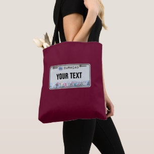 Tote Bag Plaque de licence Curaçao (personnalisable)
