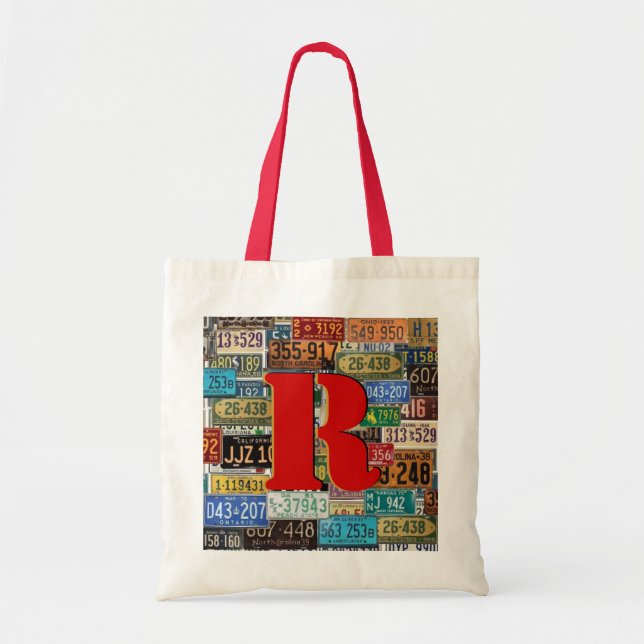 Tote Bag Plaques de licence vintages (Devant)