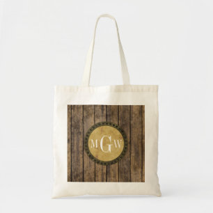 Tote Bag Plaques de look rustique en bois #1 Steampunk 3 Mo