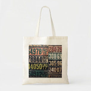 Tote Bag Plaques d'immatriculation vintage