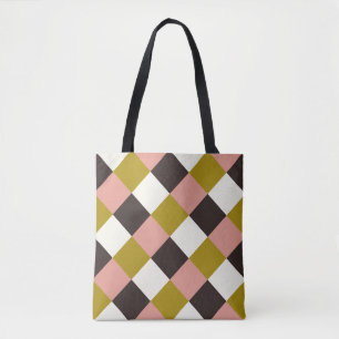 Tote Bag Plat d'ivoire au chocolat rose or