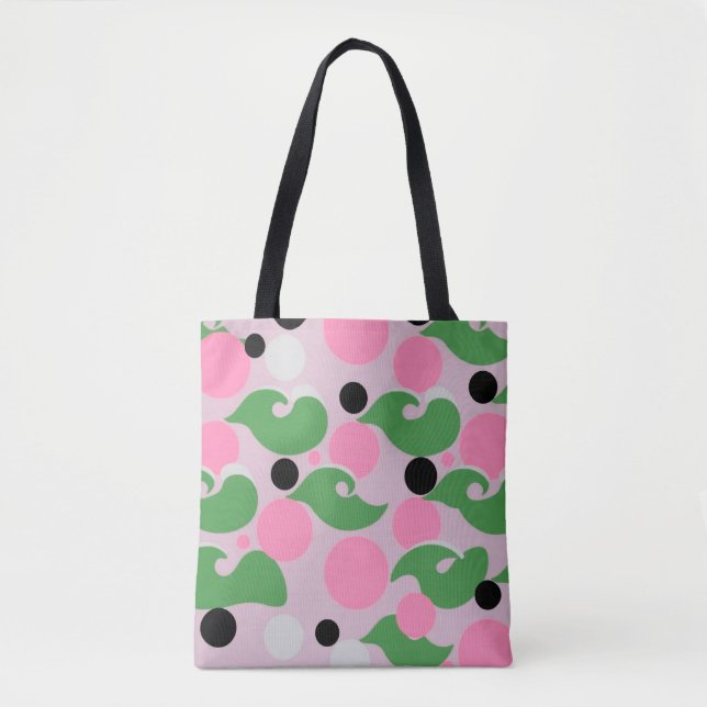 Tote Bag Playful Retro Swirl Pattern (Devant)