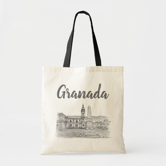 Tote Bag Plaza de la Independencia, Grenade, Nicaragua (Devant)