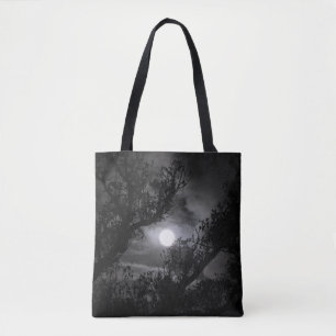 Tote Bag Pleine lune par les branches