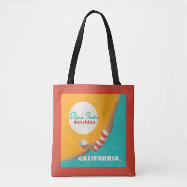 Tote Bag Plongez Dans Le Soleil | Californie (Devant)
