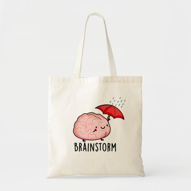 Tote Bag Pluie cérébrale amusante Anatomie Pun (Devant)