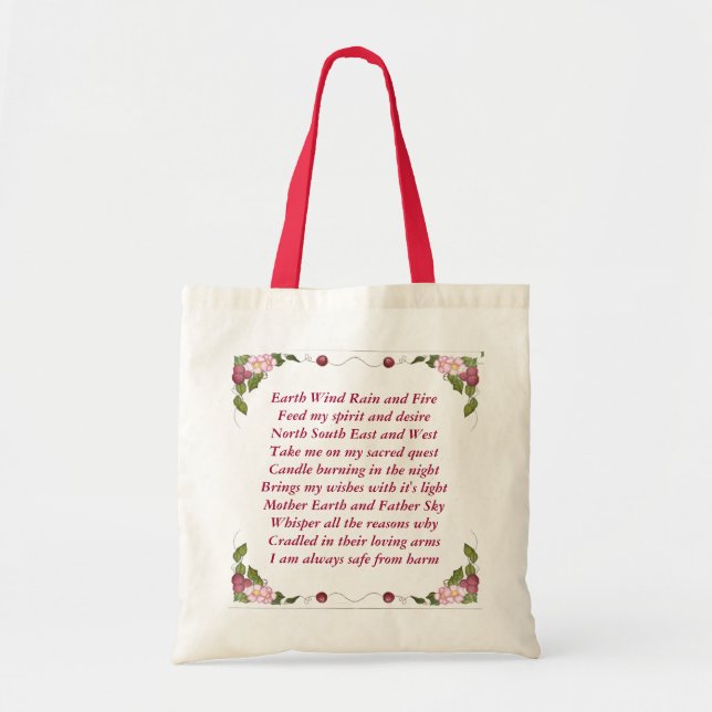 Tote Bag Pluie et feu de vent de la terre (Devant)
