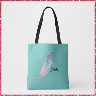 Tote Bag Plumes Abstraites joliment colorées