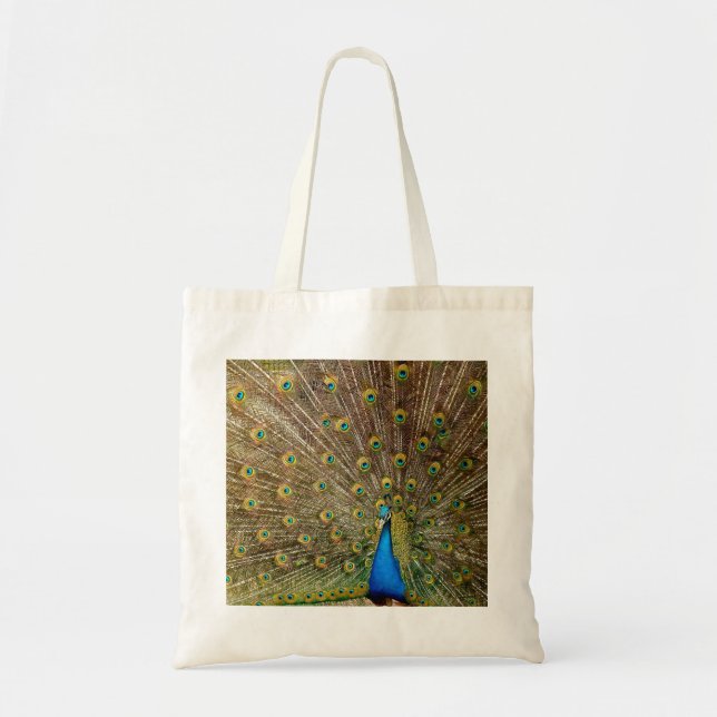 Tote Bag Plumes de queue de paon (Devant)