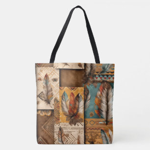 Tote Bag Plumes tribales du sud-ouest aztèque