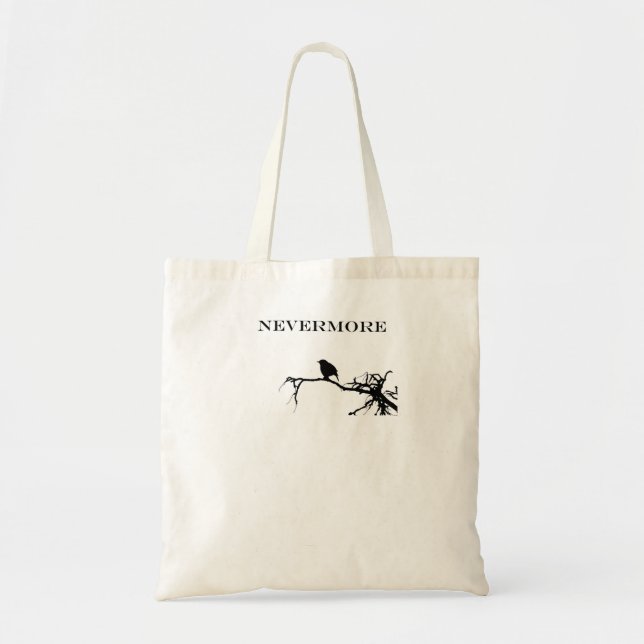 Tote Bag Plus Raven Poem Edgar Allan Poe Citation (Devant)
