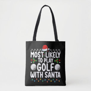 Tote Bag Plus susceptible de jouer au golf avec le Père Noë