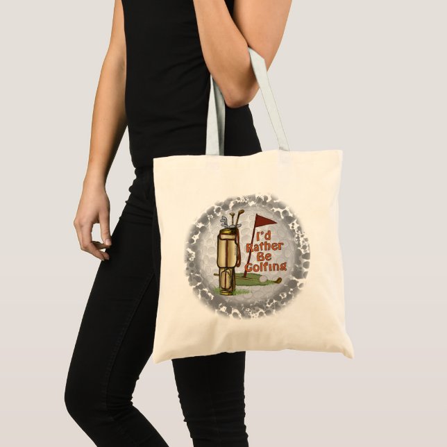 Tote Bag Plutôt jouer au golf (Devant (produit))