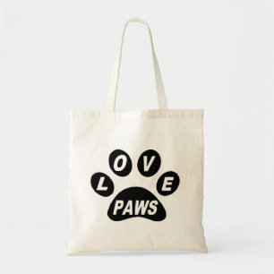 Tote Bag Poches d'amour sur pattes noir