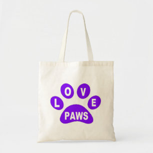 Tote Bag Poches d'amour sur pattes violettes