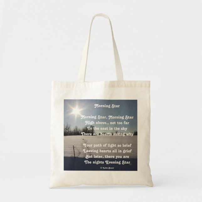 Tote Bag Poème Poème Matin Étoile Par Ladee Basset (Devant)