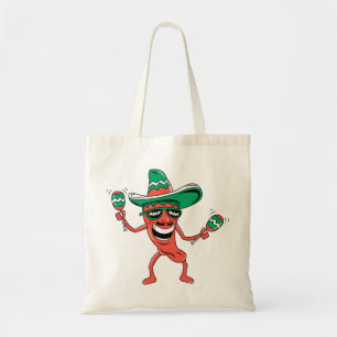 Tote Bag Poepper de fête à Sombrero avec Maracas