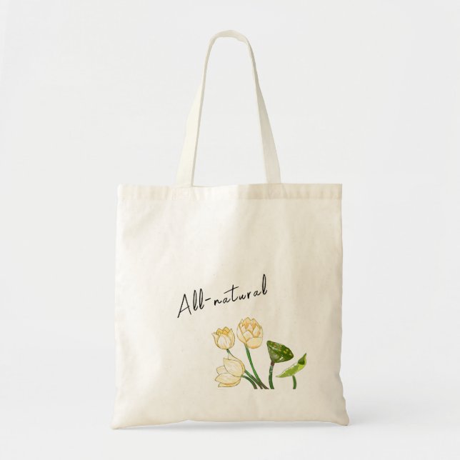 Tote Bag Poid de semis de fleurs de lotus tout naturel (Devant)