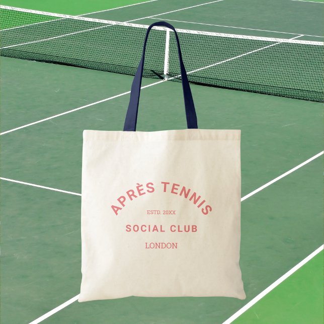 Tote Bag Poignée de la Marine Après Tennis Social Club Cres (Créateur téléchargé)