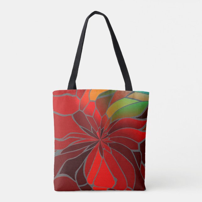 Tote Bag Poinsettia Abstraite (Dos)