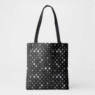 Tote Bag Pointe Polka 01.Gray Black BG