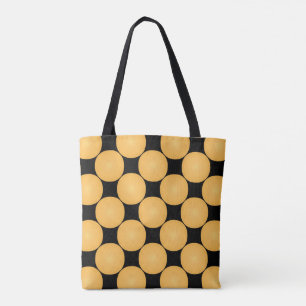 Tote Bag Pointe Polka Jaune Design Moderne