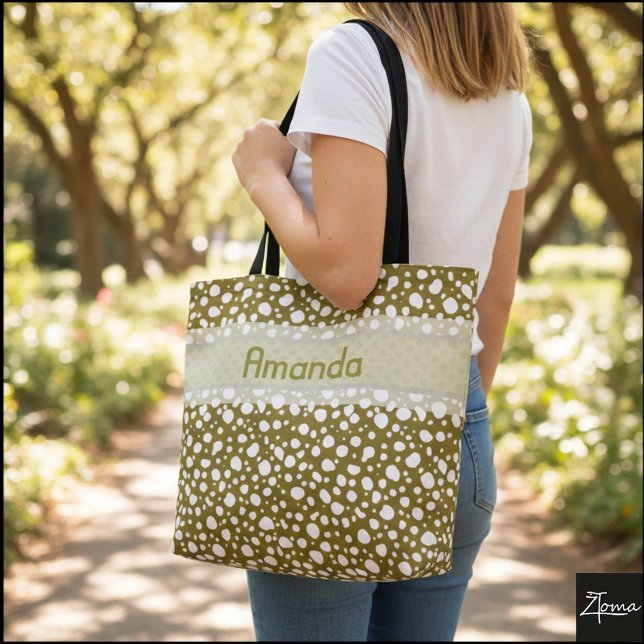 Tote Bag Points dalmatiens avec nom (5) (Créateur téléchargé)