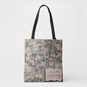 Tote Bag Points de repère littéraires de carte de Dunlop 