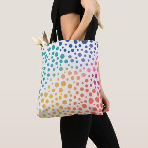Tote Bag Points d'énergie Pop Art Dégradé Coloré
